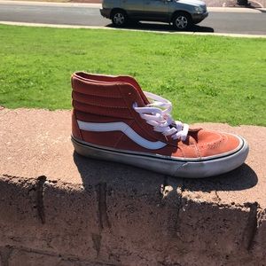 Orange high top vans